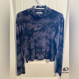 Antistar Women's Black/Gray Tie-Dye Top